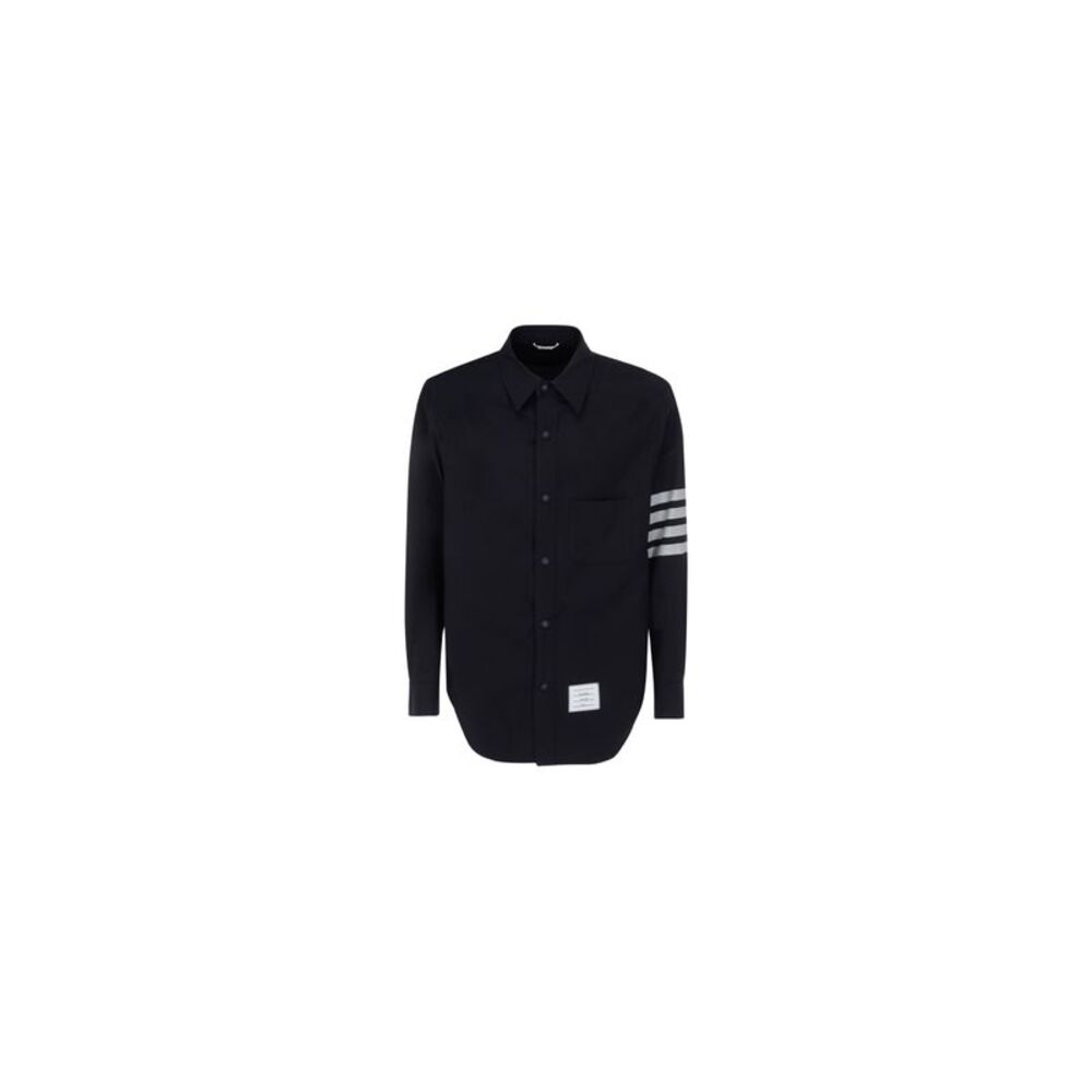 Thom Browne Men Wool And Cotton Blend Shirt